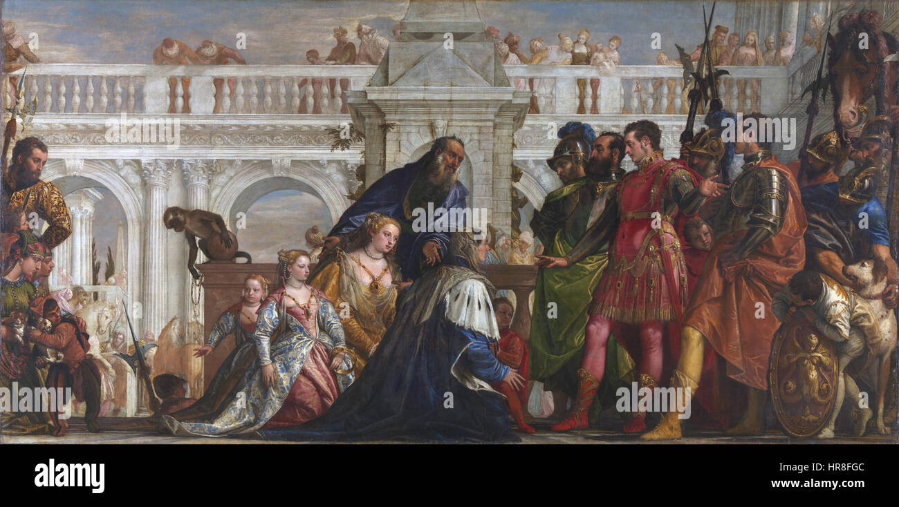 The Family of Darius before Alexander by Paolo Veronese 1570 Stock Photo
