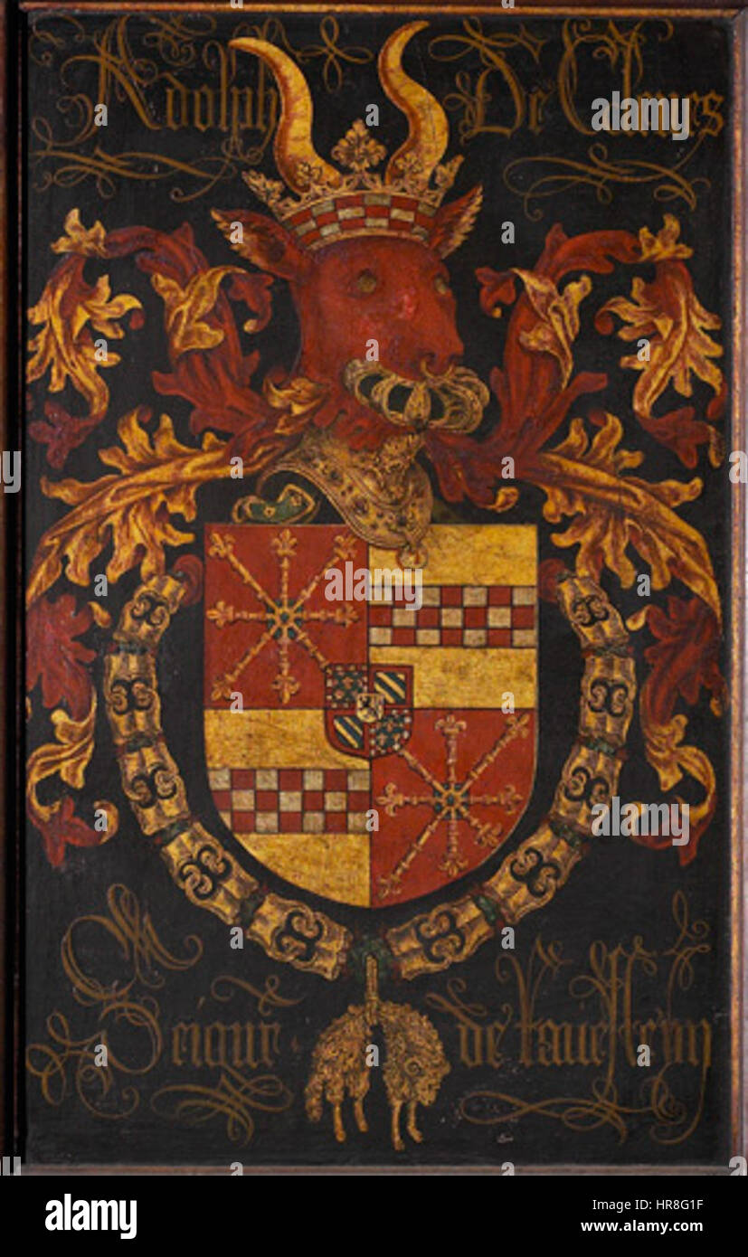 Wappenschild von Adolf von Kleve 1478 Stock Photo