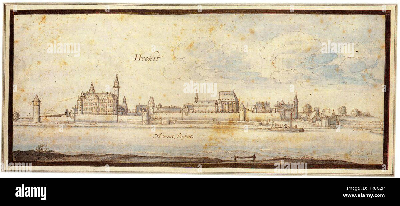 Wenzel Hollar Hoechst 1636 Stock Photo