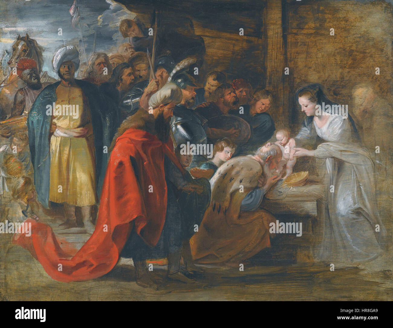 Study for the Adoration of the Magi by Peter Paul Rubens Stock Photo ...