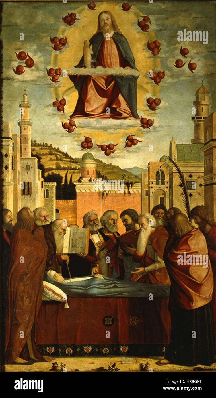 Vittore Carpaccio - Transito della Vergine - Ferrara Pinacoteca Stock Photo