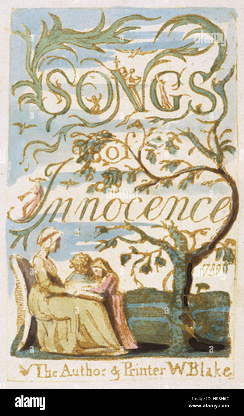 Songs of Innocence copy G 1789 Yale Center for British Art object 2 Title Stock Photo