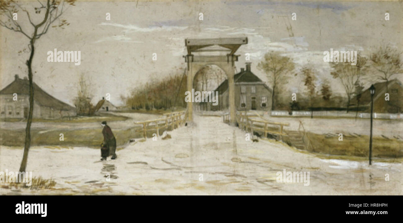 Vincent van Gogh Ophaalbrug in Nieuw-Amsterdam Stock Photo - Alamy
