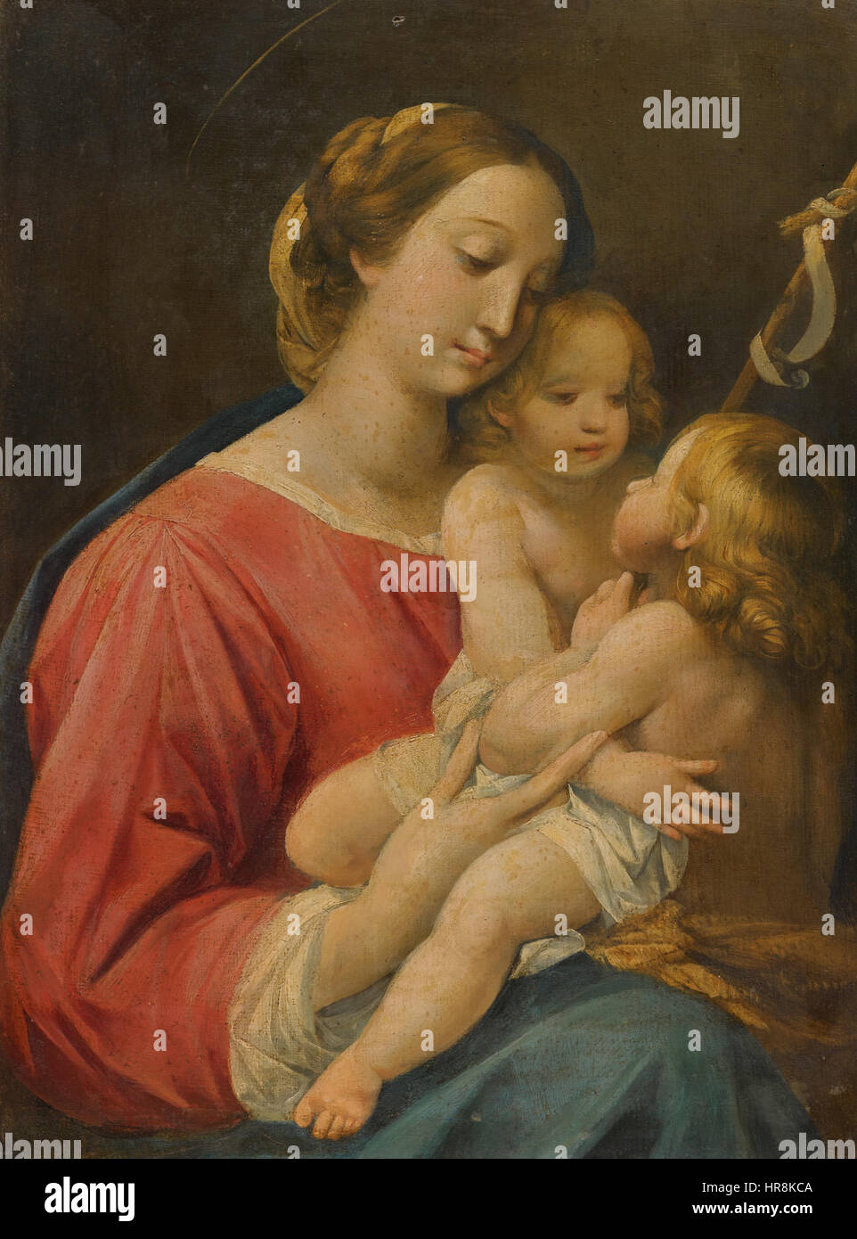 The Madonna and Child with the Infant Saint John the Baptist by Giuseppe Cesari Stock Photo