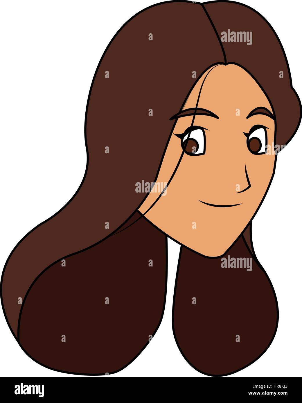 pretty young woman icon image Stock Vector Image & Art - Alamy