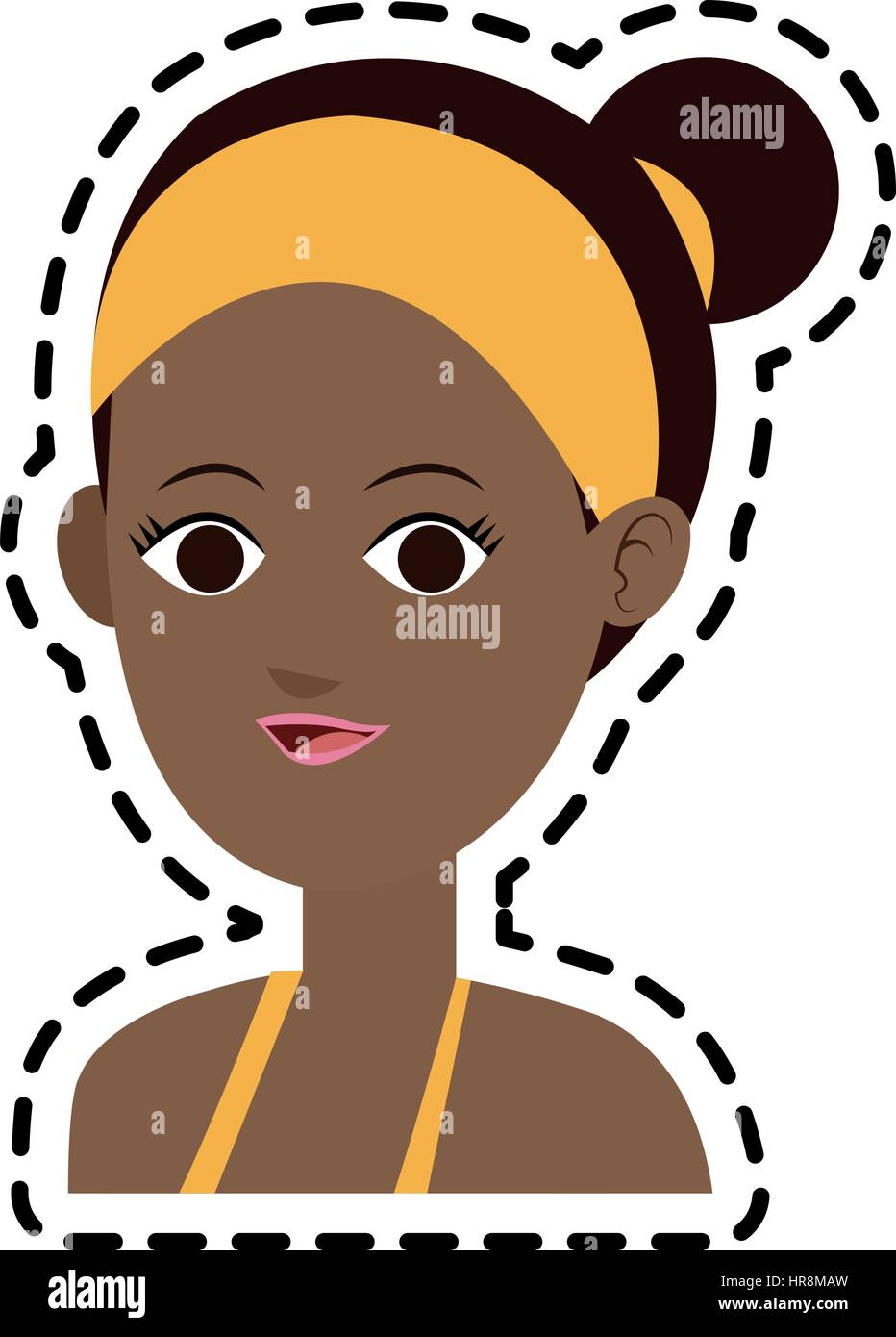 pretty young woman icon image Stock Vector Image & Art - Alamy