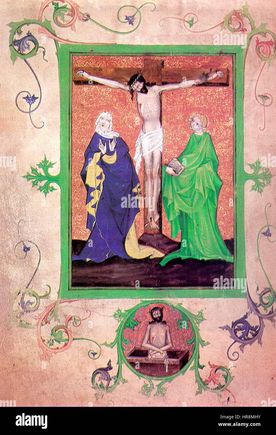 Unknown painter - Christ on the Cross between the Virgin and St John ...