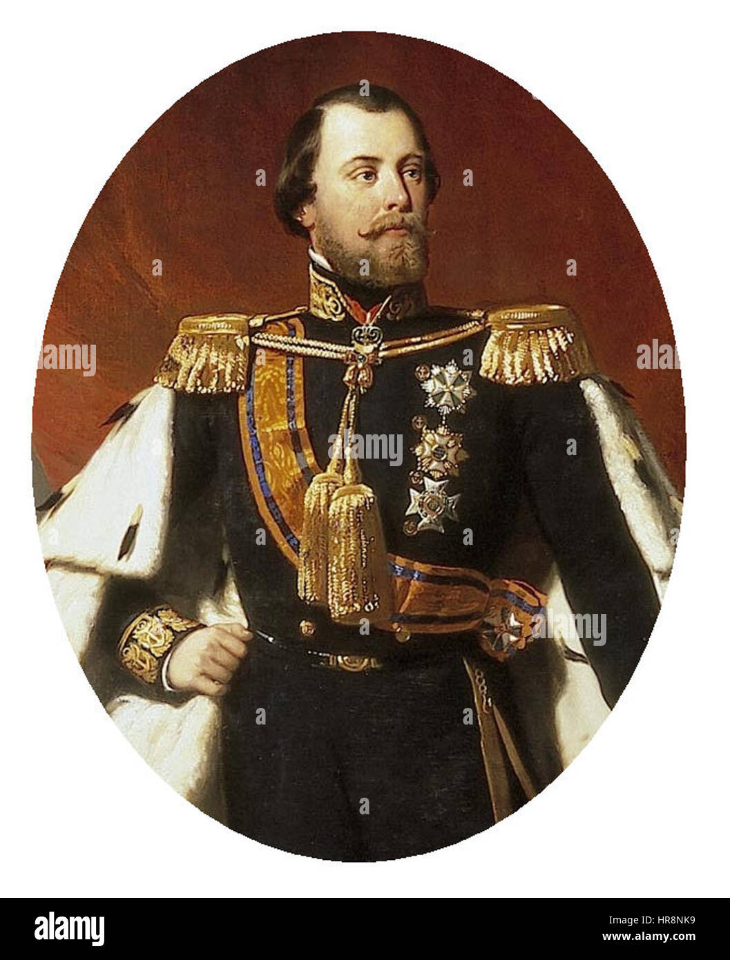Willem III der Nederlanden door Pieneman detail 1849 Stock Photo