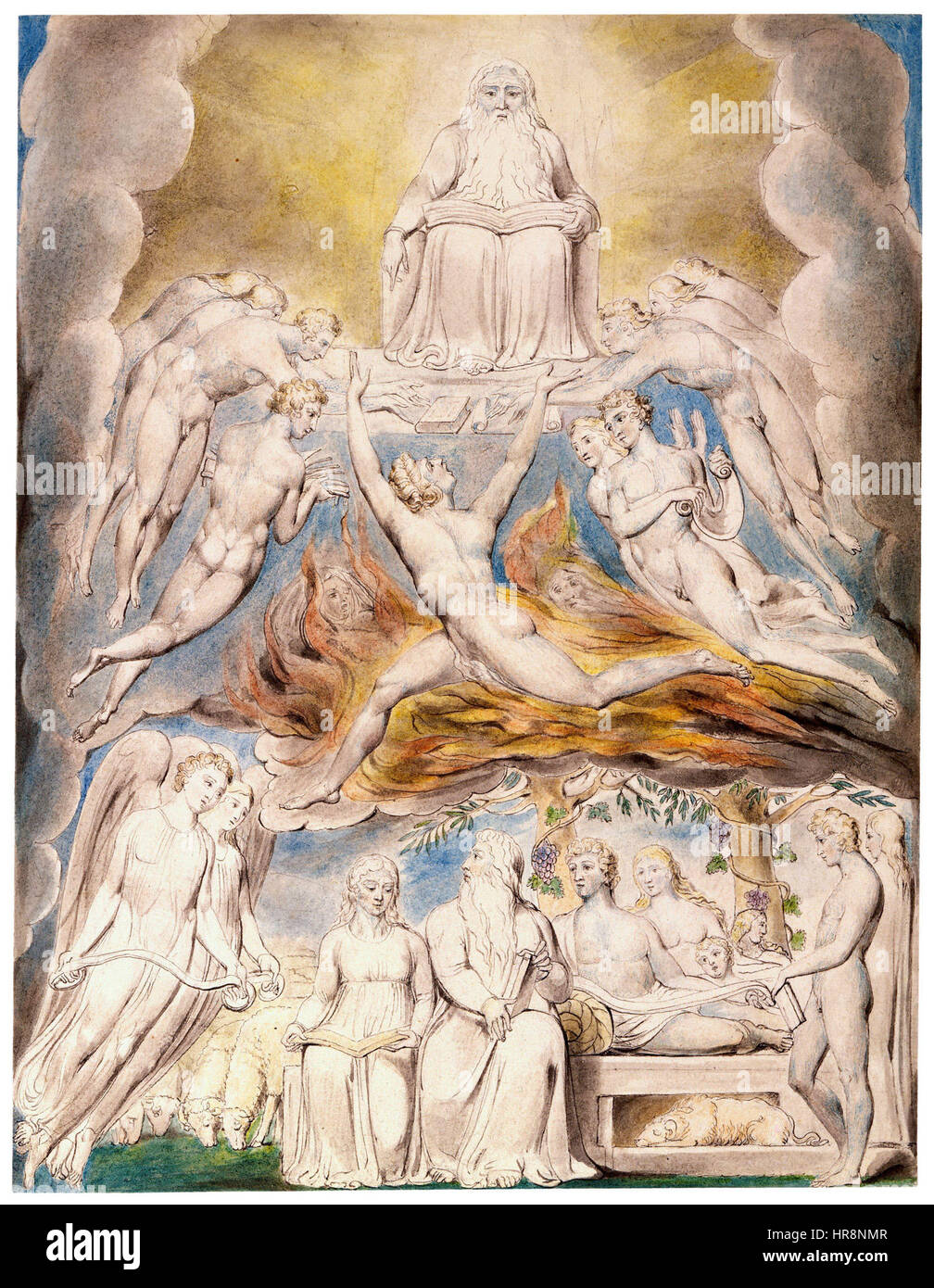 William Blake - Satan Before the Throne of God Stock Photo
