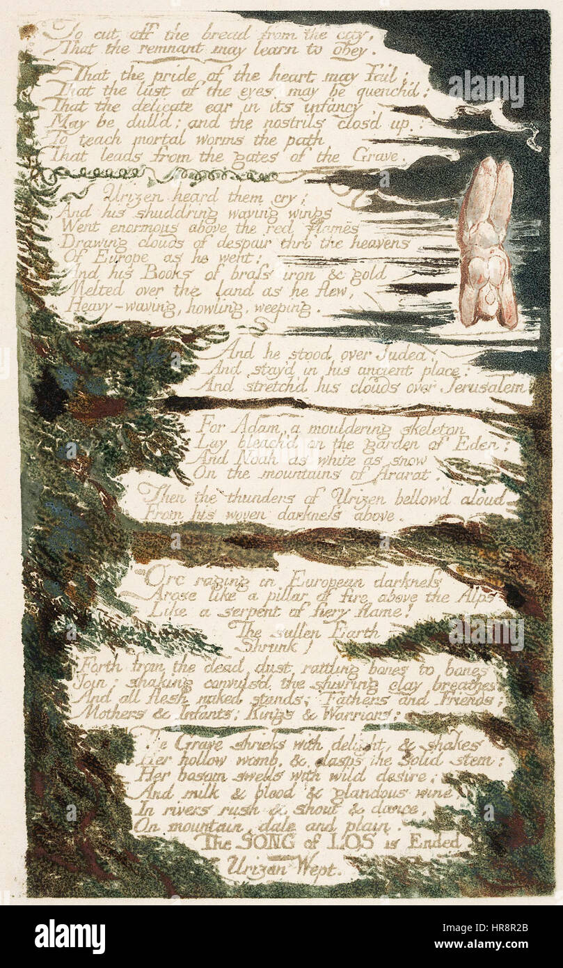 The Song of Los, copy E, object 8 Stock Photo