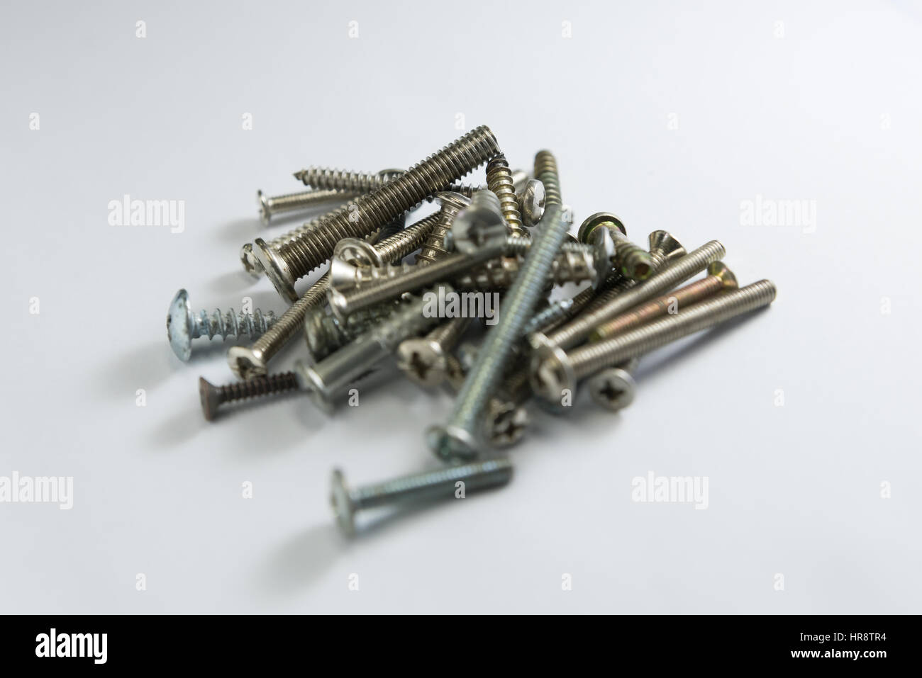 Some screws on the desk Stock Photo Alamy