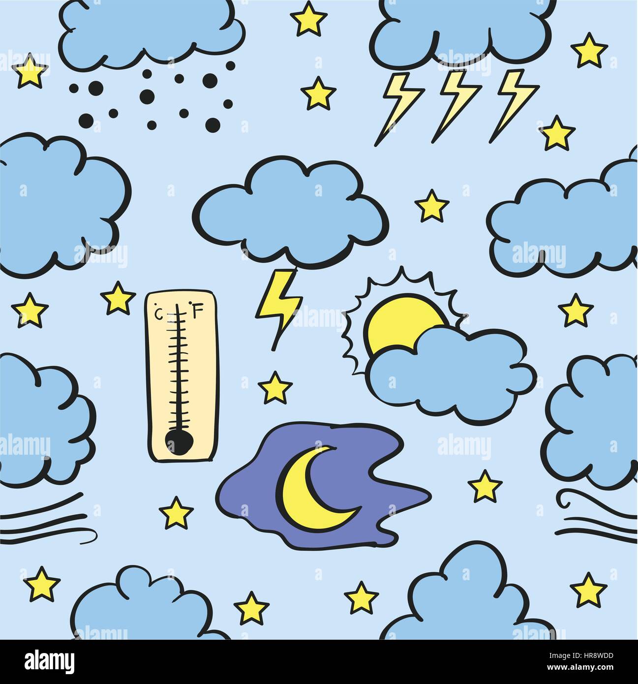 Doodle of weather style various Stock Vector Image & Art - Alamy
