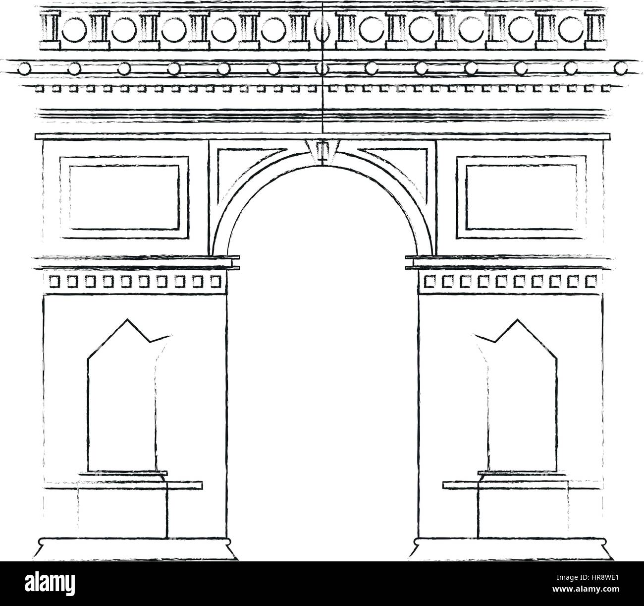 arc de triomphe paris icon image Stock Vector Image &amp; Art - Alamy