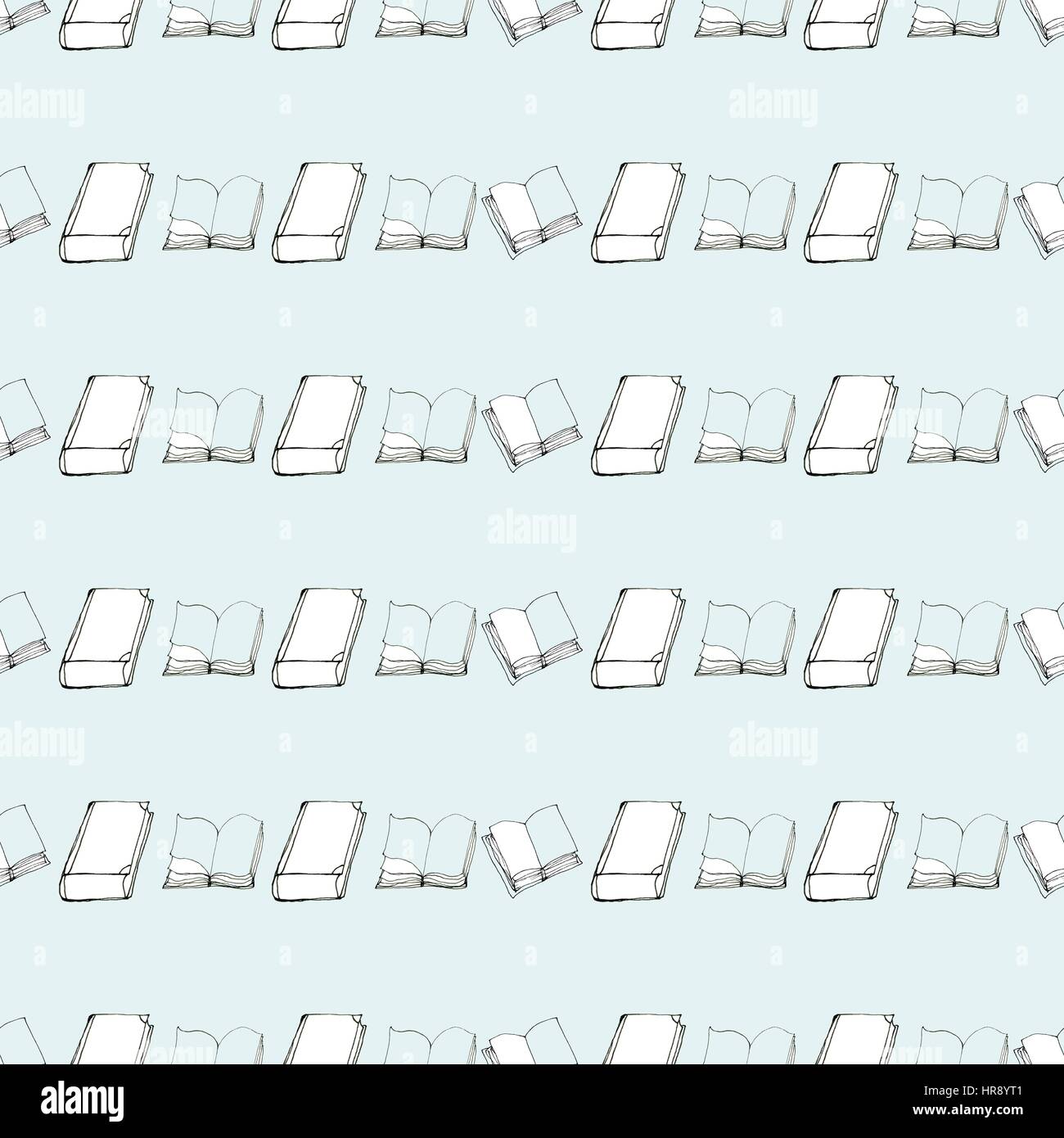 Seamless pattern with books Stock Vector Image & Art - Alamy