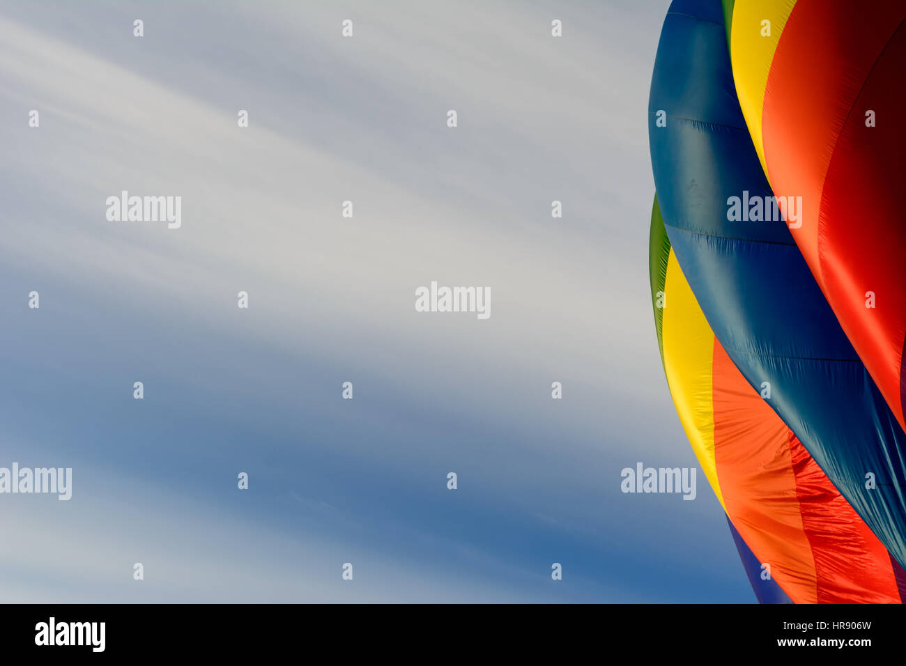 Hot air balloon High Biscus piloted by Braden against a hazy