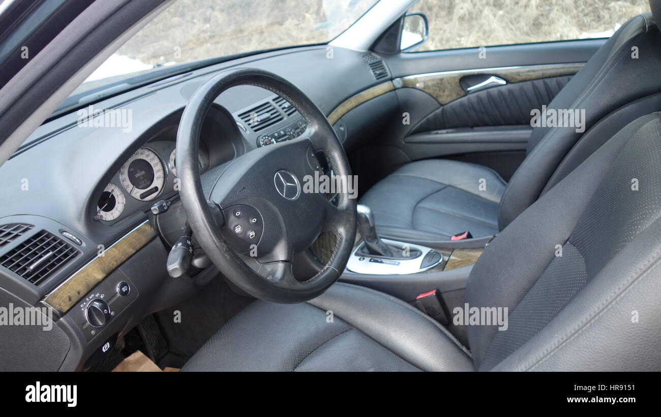 Beautiful Avantgarde Mercedes Benz W211, year 2008, manual transmission,  winter rims, isolated, no people, in an empty parking lot Stock Photo -  Alamy