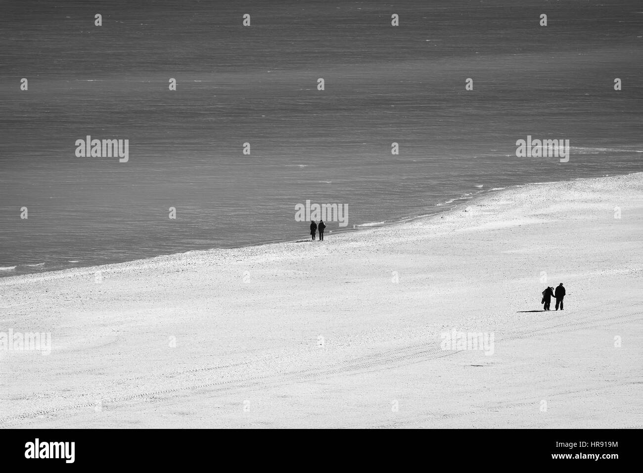 Walking on the shore of the beach. Fine art image Stock Photo - Alamy