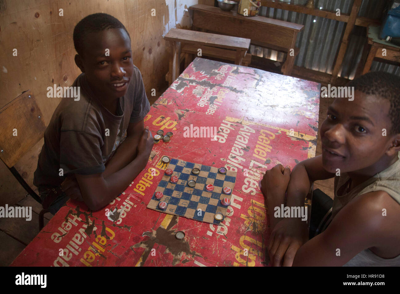 Two boys play board game hi-res stock photography and images - Alamy