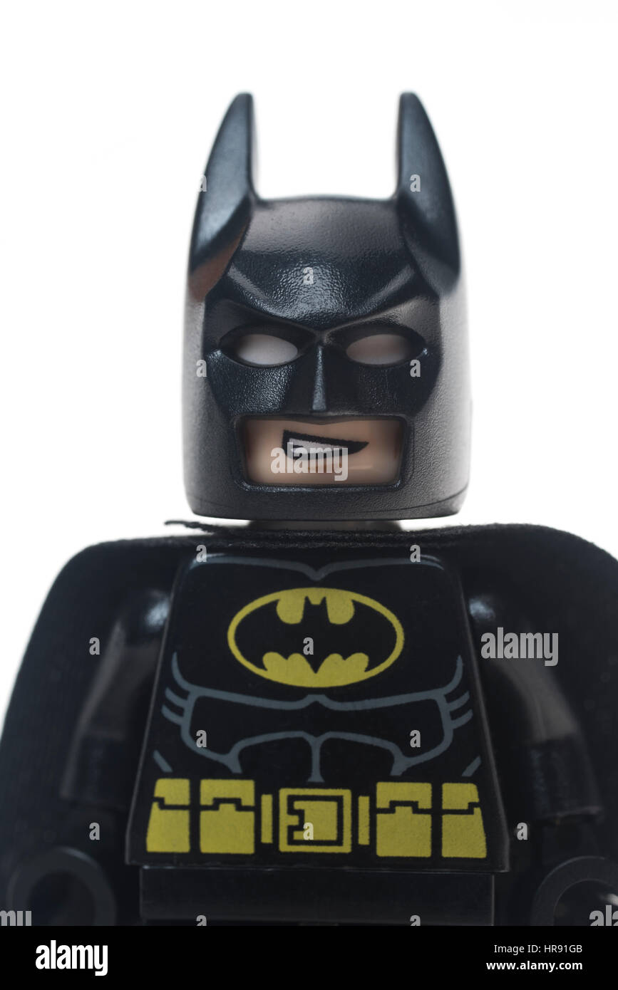 Lippstadt - Deutschland 30. Juli 2020 Batman Lego Figur mit Surfbrett Stock  Photo