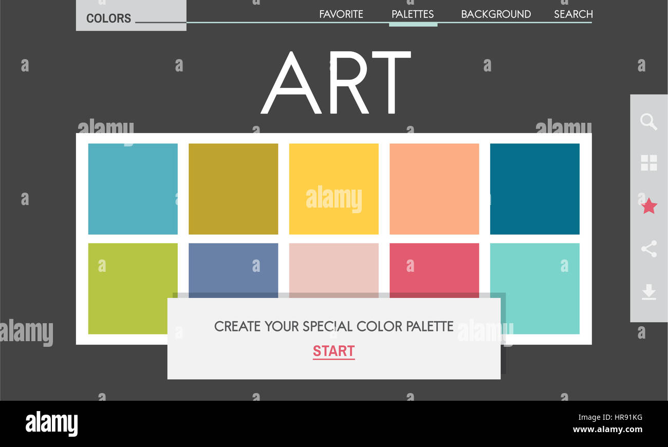 Colour Shade Design Colourful Palette Concept Stock Photo - Alamy