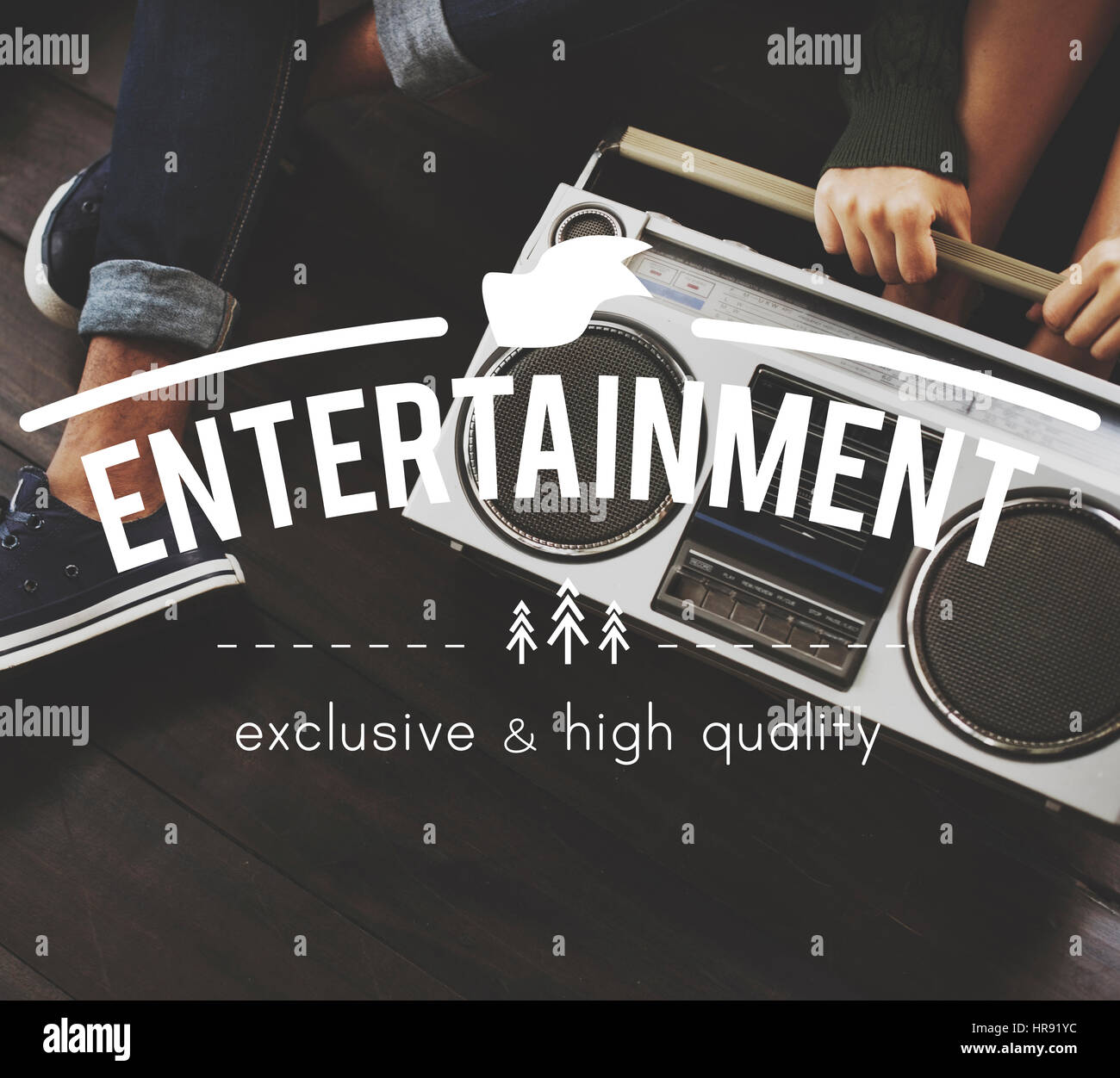 Entertainment Vintage Vector Graphic Concept Stock Photo - Alamy