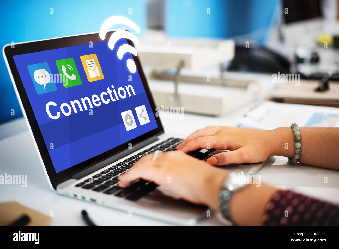 Technology Connection Communication Online Icon Stock Photo