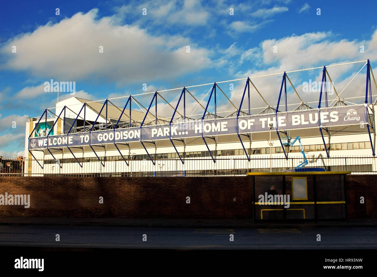 Goodison Park Stadium, home of Everton Football Club. Liverpool UK. Stock Photo