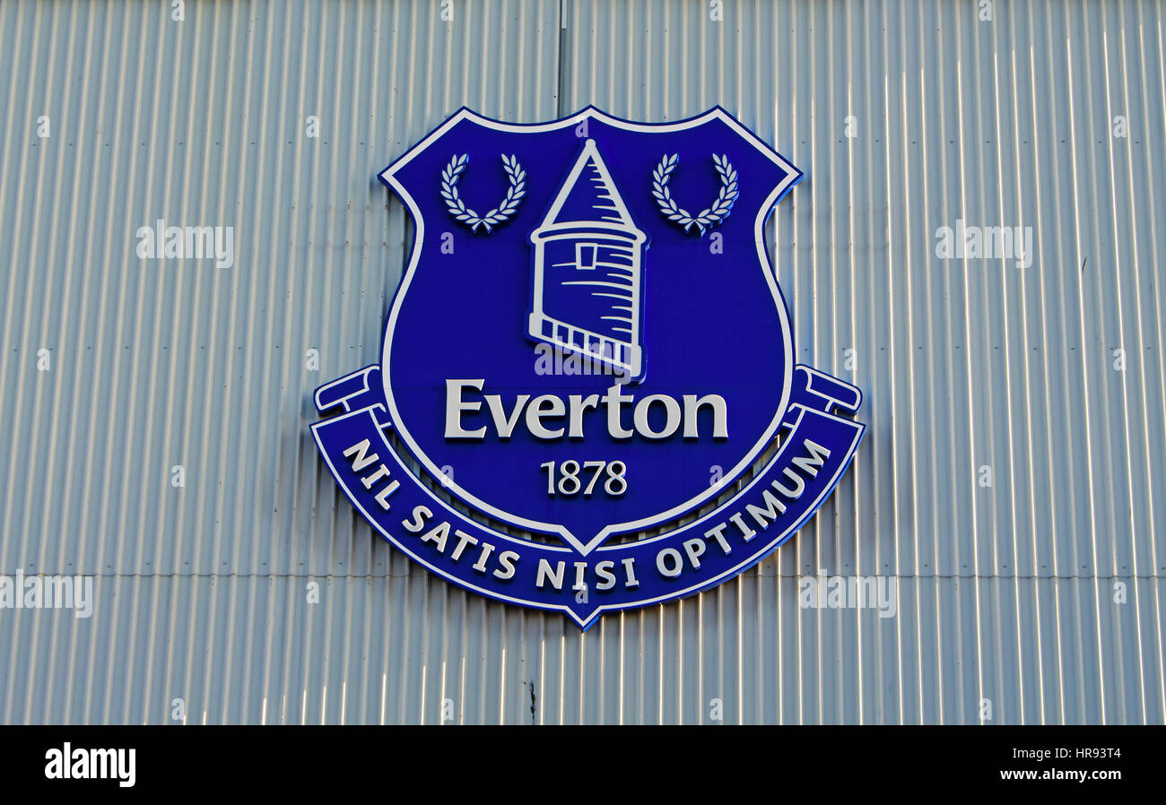 Everton Football Club Crest Stock Photo