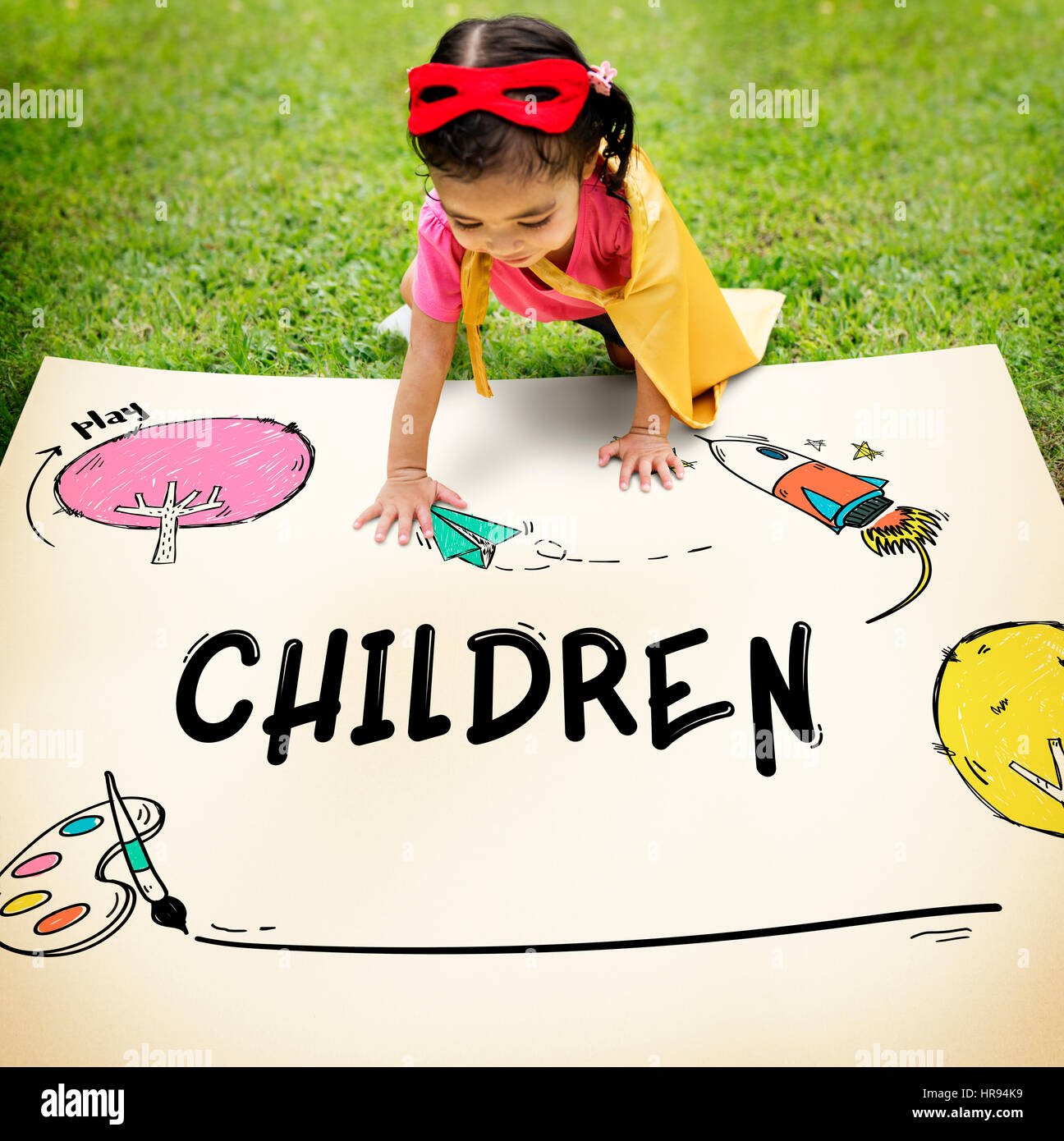 Children Imagination Learning Icon Concept Stock Photo - Alamy