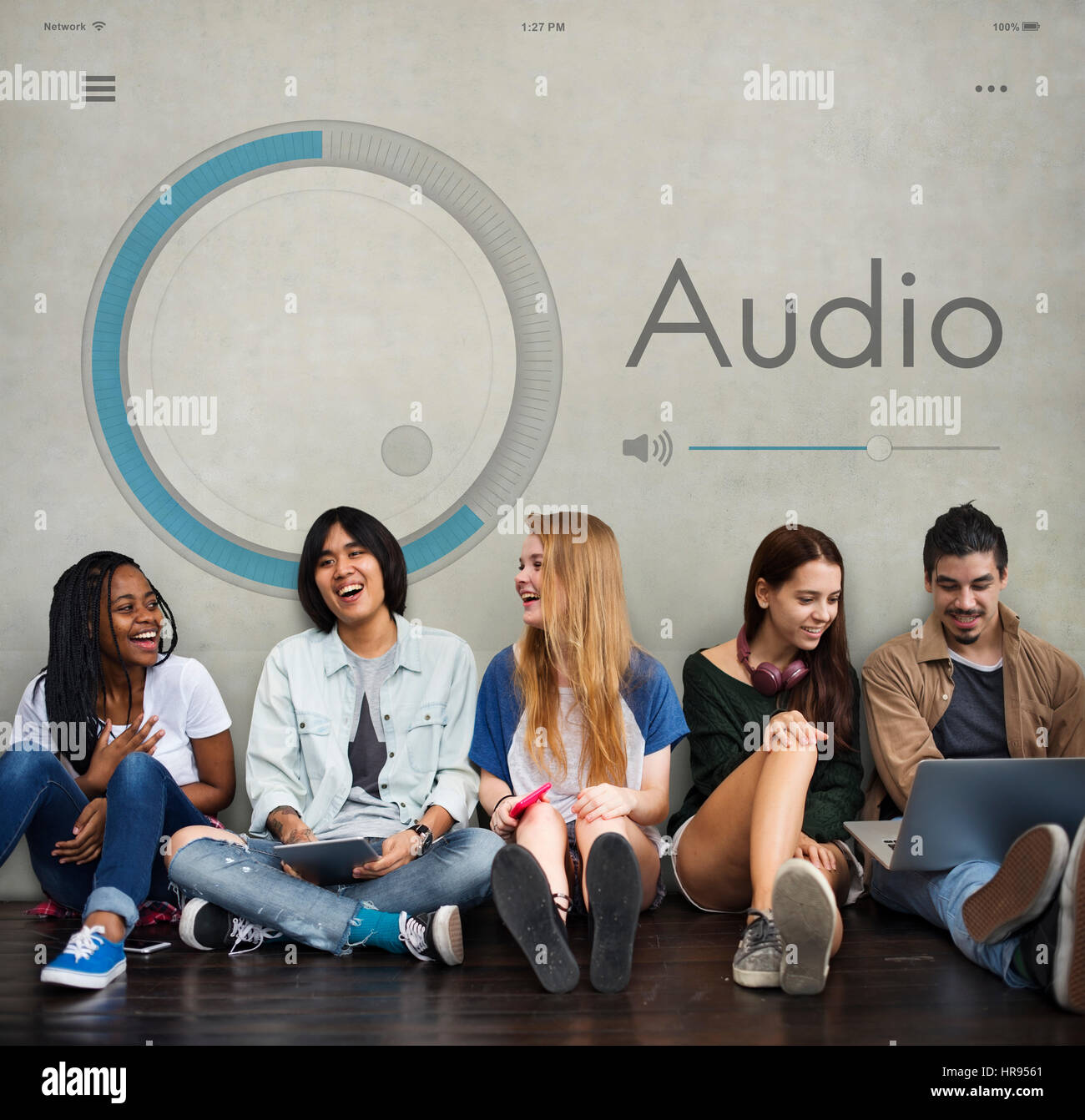 Music Video Player Multimedia Concept Stock Photo - Alamy