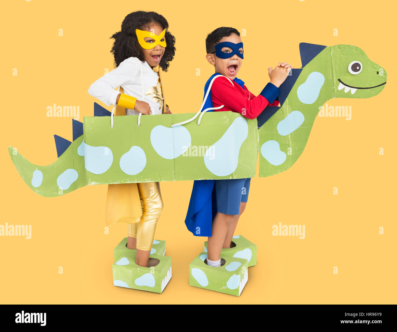 Little Kids Superherokids Dinosaur Costume Stock Photo