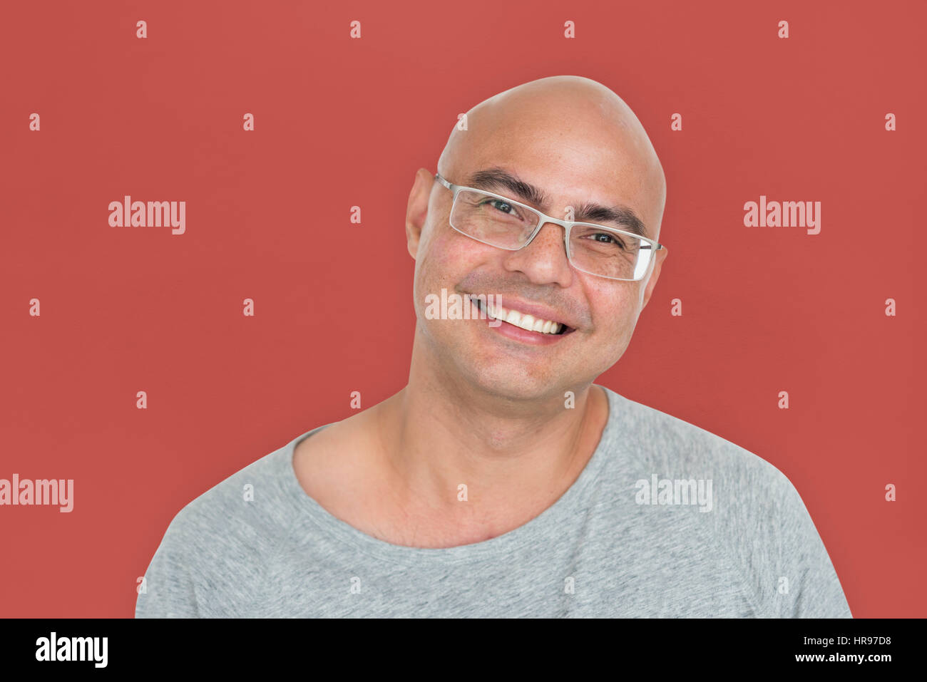 Emotional portrait bald man hi-res stock photography and images - Alamy