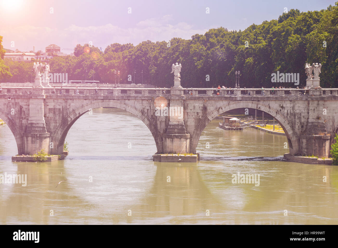 sant angelo bridge in rome Stock Photo