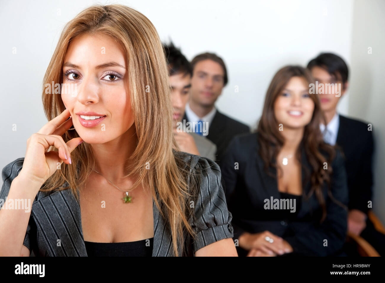 business woman and her team in an office Stock Photo - Alamy