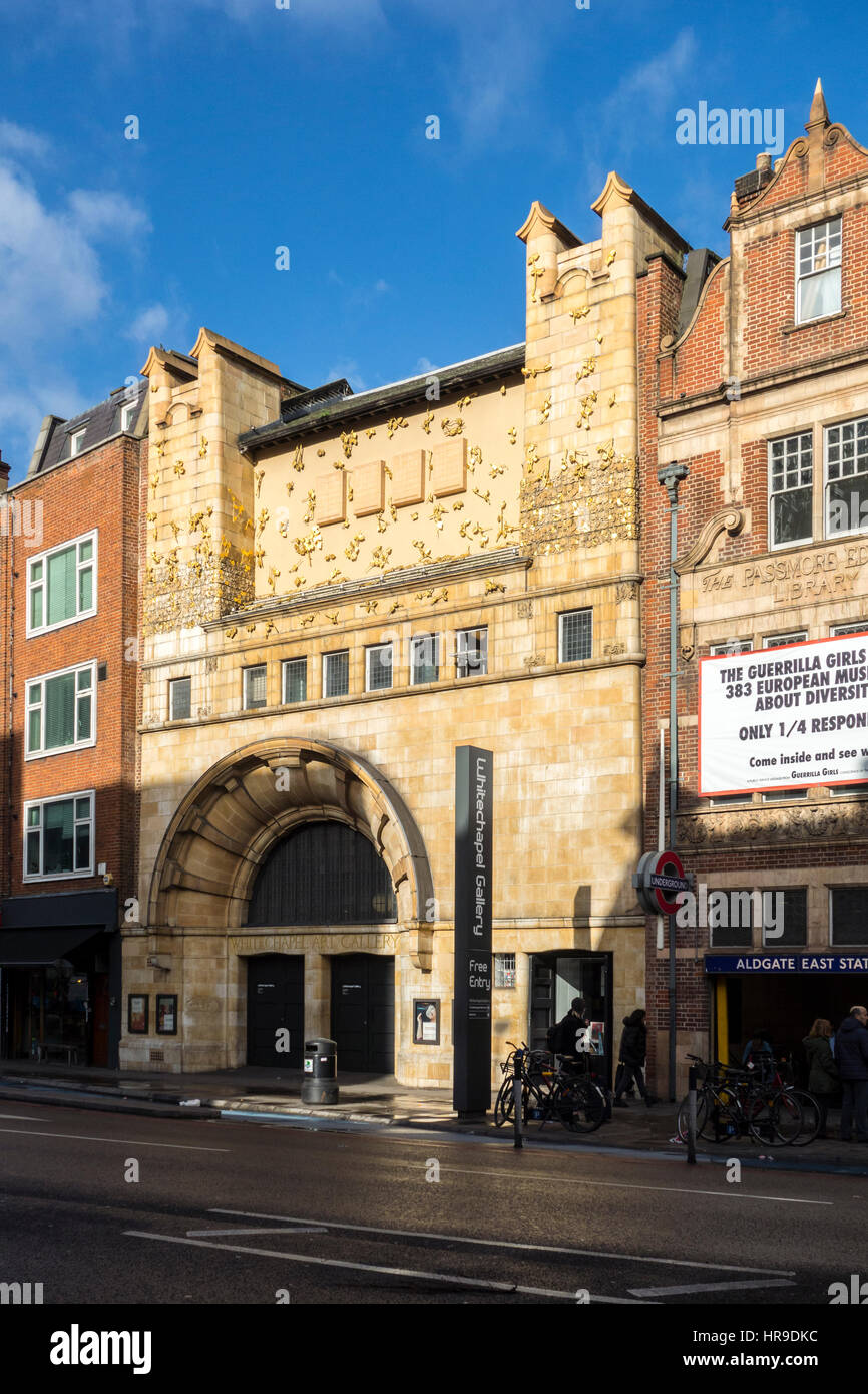 The Whitechapel Gallery, Whitechapel High Street, Tower Hamlets, London. Designed by Charles Harrison Townsend, Stock Photo