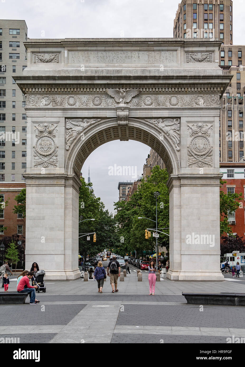 Washington Square Arch in Lower Manhattan in New York City Stock Photo