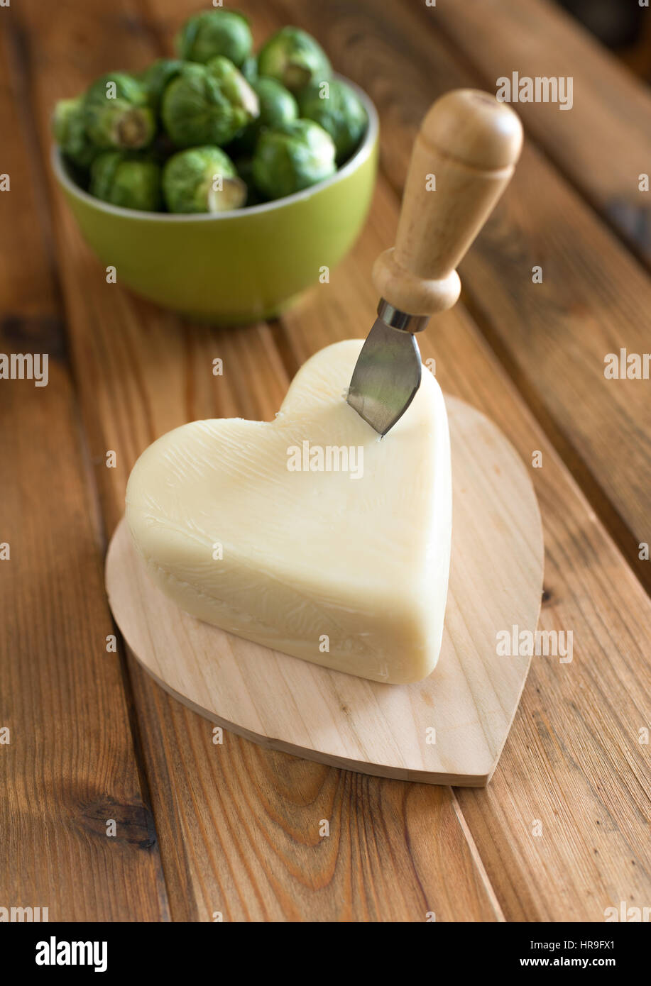 form of heart cheese symbol valentines day Stock Photo