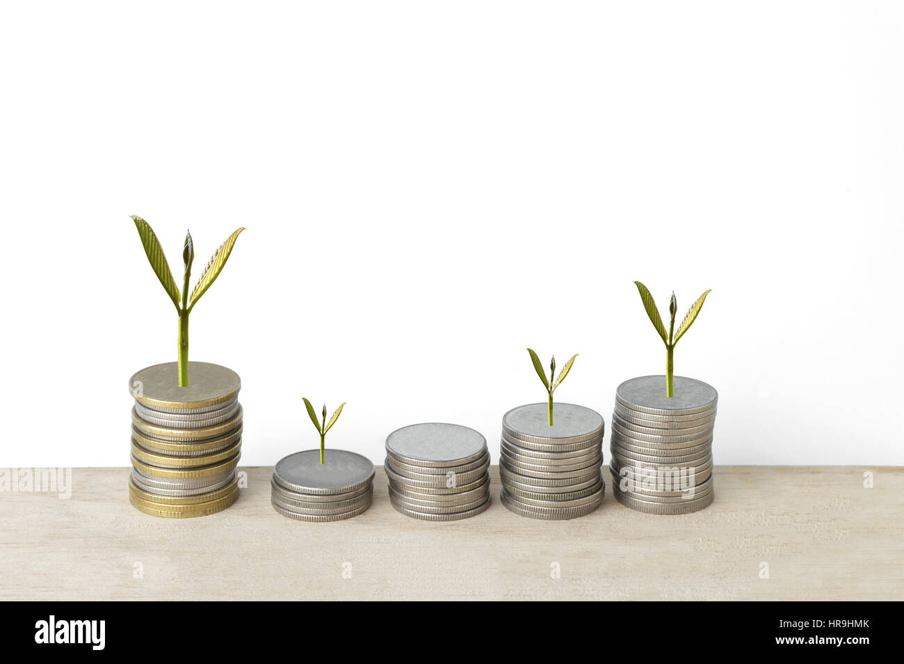 Silver Coins Stacks