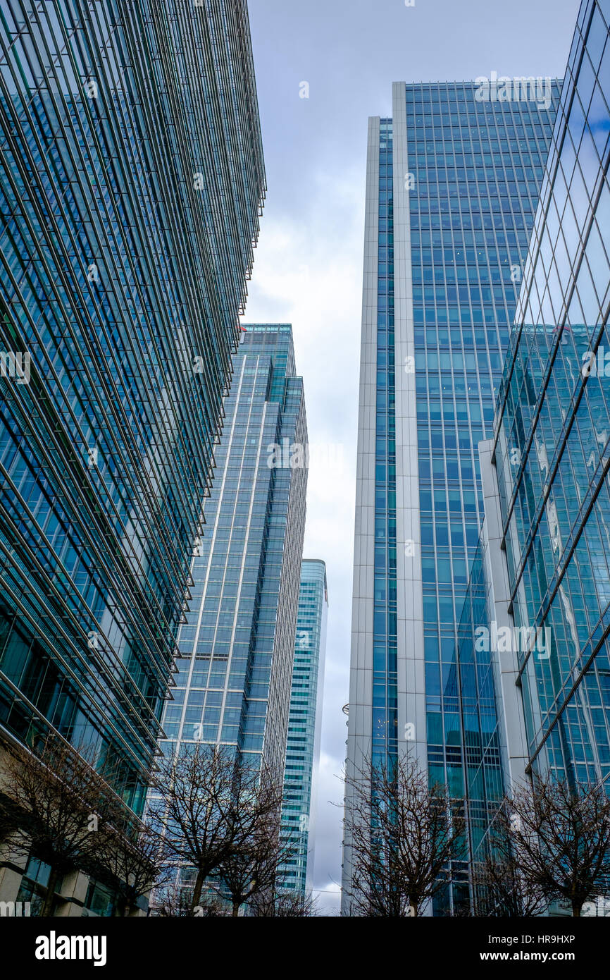 Canary Wharf, London, one of the city's two financial centres. Stock Photo