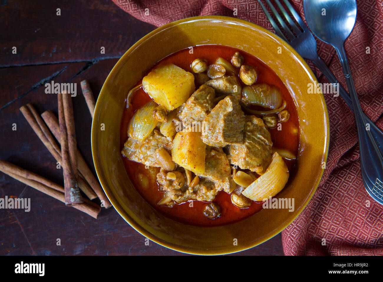 Thai Cooking, Massaman Curry Stock Photo