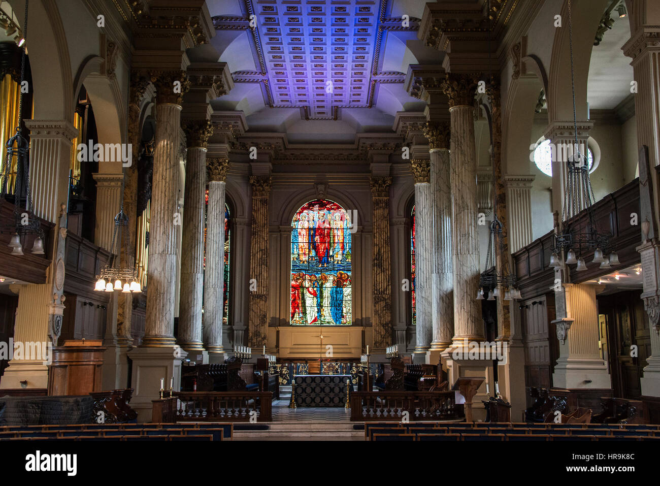 Stained glass window inside St Philip's Cathedral, Birmingham Stock Photo Alamy