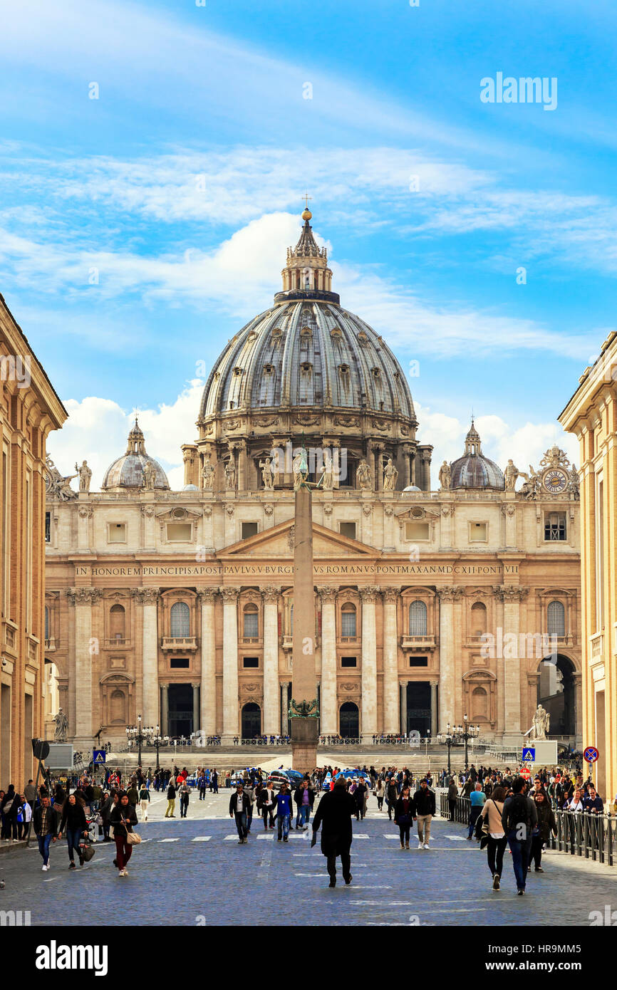 St. Peter's Basilica, Vatican City, Rome, Italy Stock Photo