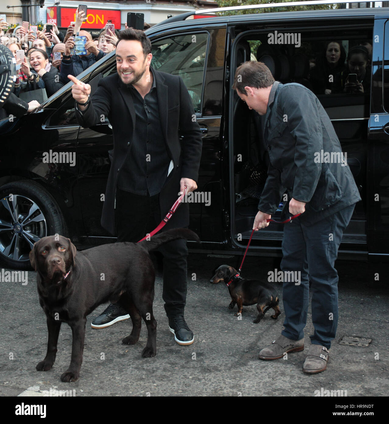 Anthony McPartlin arrives for the Britain's Got Talent auditions at the London Palladium on  28th Jan 2017 Stock Photo