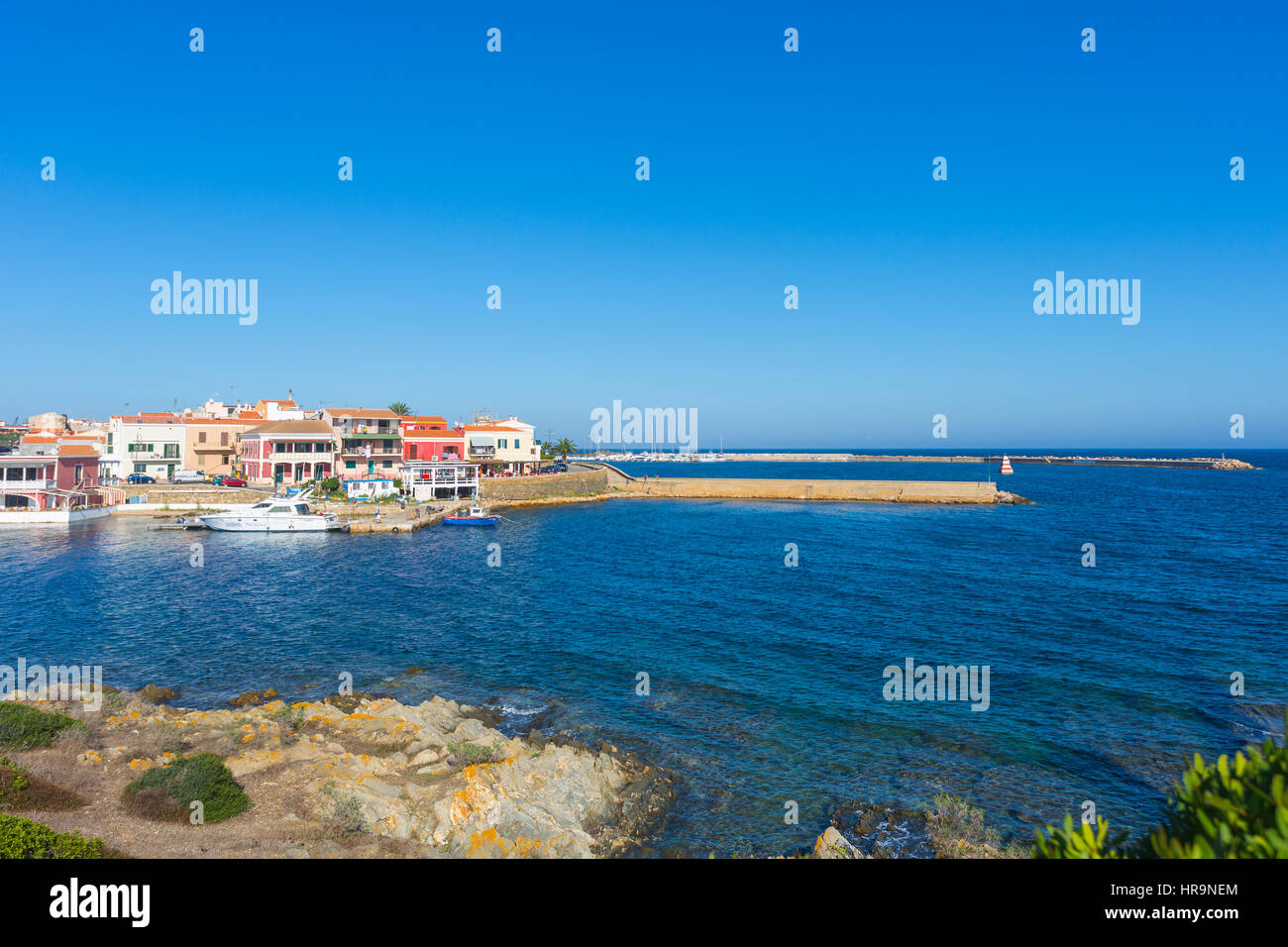 View of Stintino Village, Sassari Asinara Gulf, Sardinia, Italy Stock Photo