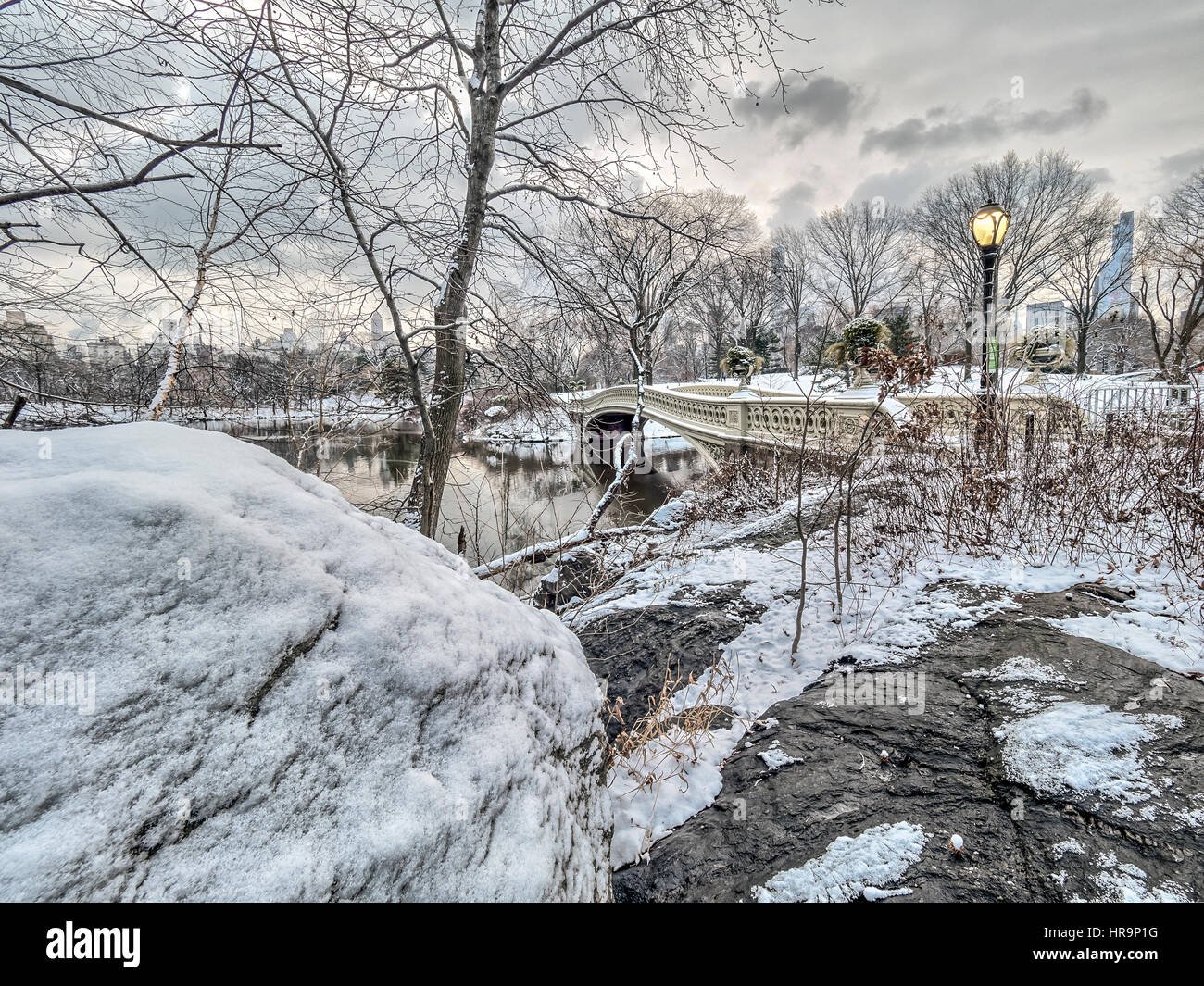 The Bow Bridge is a cast iron bridge located in Central Park, New York ...