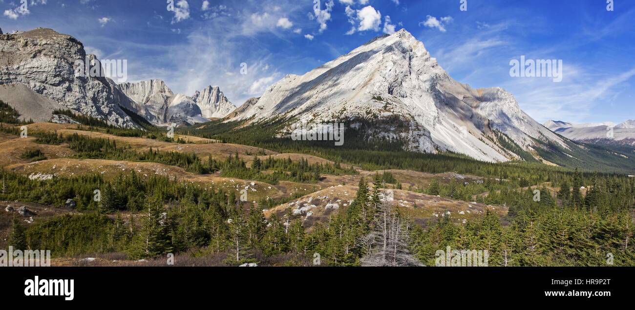 Sweeping Views across Tombstone Pass in Kananaskis Country, Canadian