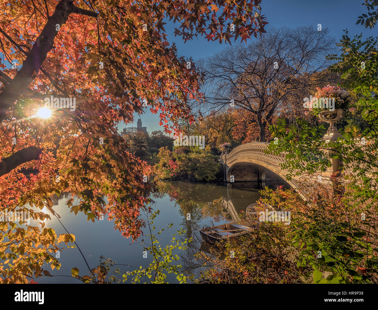 The Bow Bridge is a cast iron bridge located in Central Park, New York ...
