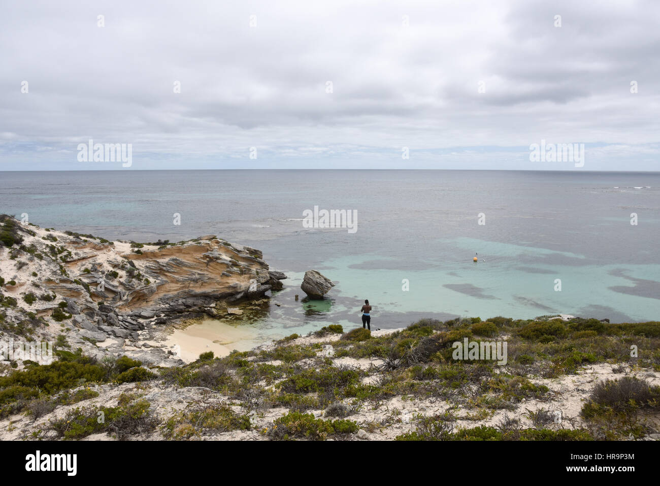 Rottnest Island,WA,Australia-October 17,2016: Tourist at beach with ...