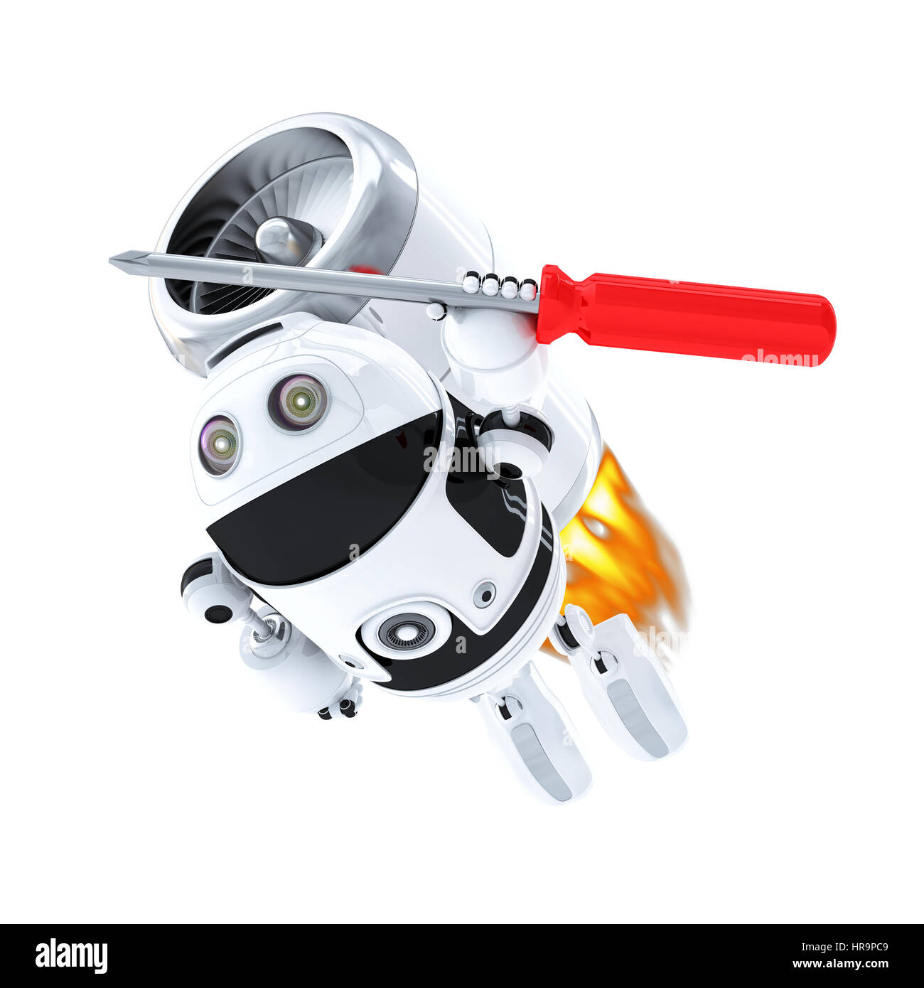 Computer man fix Cut Out Stock Images & Pictures - Alamy