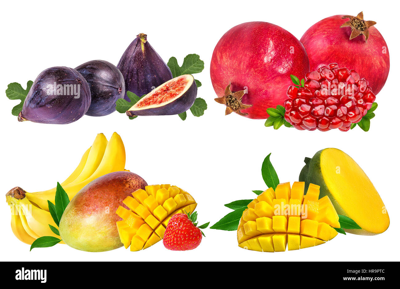 Collection of fruits isolated on white background Stock Photo - Alamy